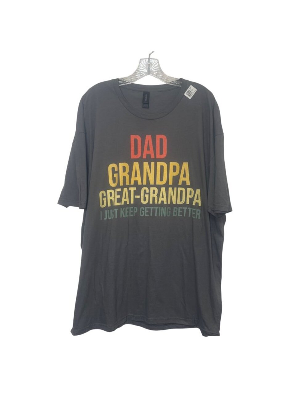 Dad Grandpa Great-Grandpa Graphic Tshirt Mens 2XL Gray Gildan